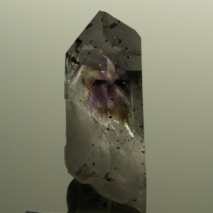 Harlekin Lemurian Phantom Amethyst mit Epidot Streep Mine, Namibia 54*26*20mm #15144