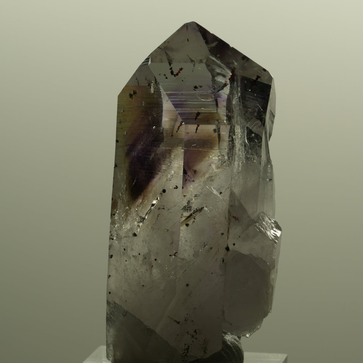 Harlekin Lemurian Phantom Amethyst mit Epidot Streep Mine, Namibia 54*26*20mm #15144