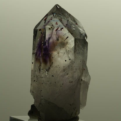 Harlekin Lemurian Phantom Amethyst mit Epidot Streep Mine, Namibia 54*26*20mm #15144