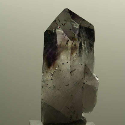 Harlekin Lemurian Phantom Amethyst mit Epidot Streep Mine, Namibia 54*26*20mm #15144