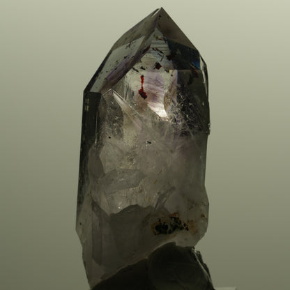 Harlekin Lemurian Phantom Amethyst mit Epidot Streep Mine, Namibia 54*26*20mm #15144