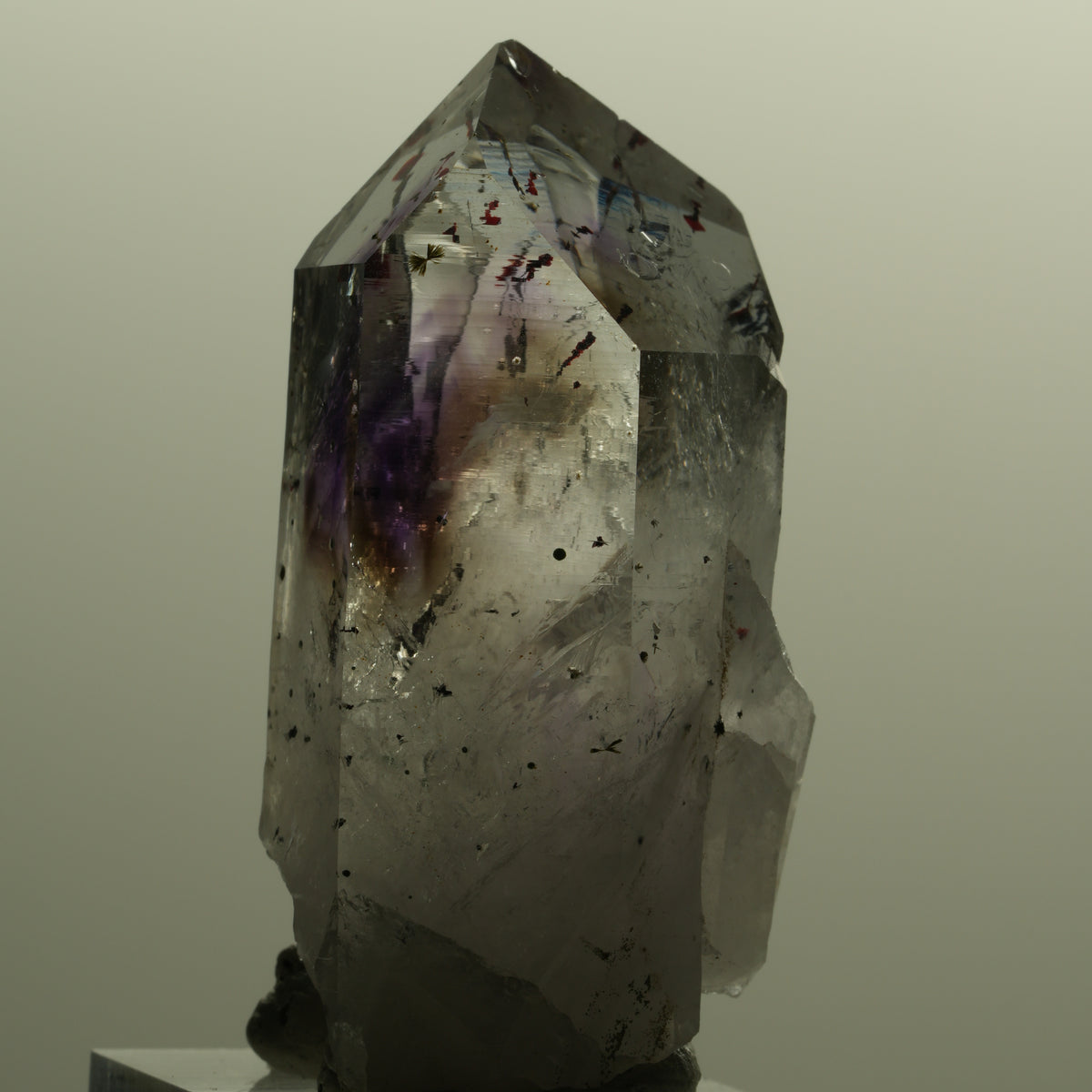 Harlekin Lemurian Phantom Amethyst mit Epidot Streep Mine, Namibia 54*26*20mm #15144