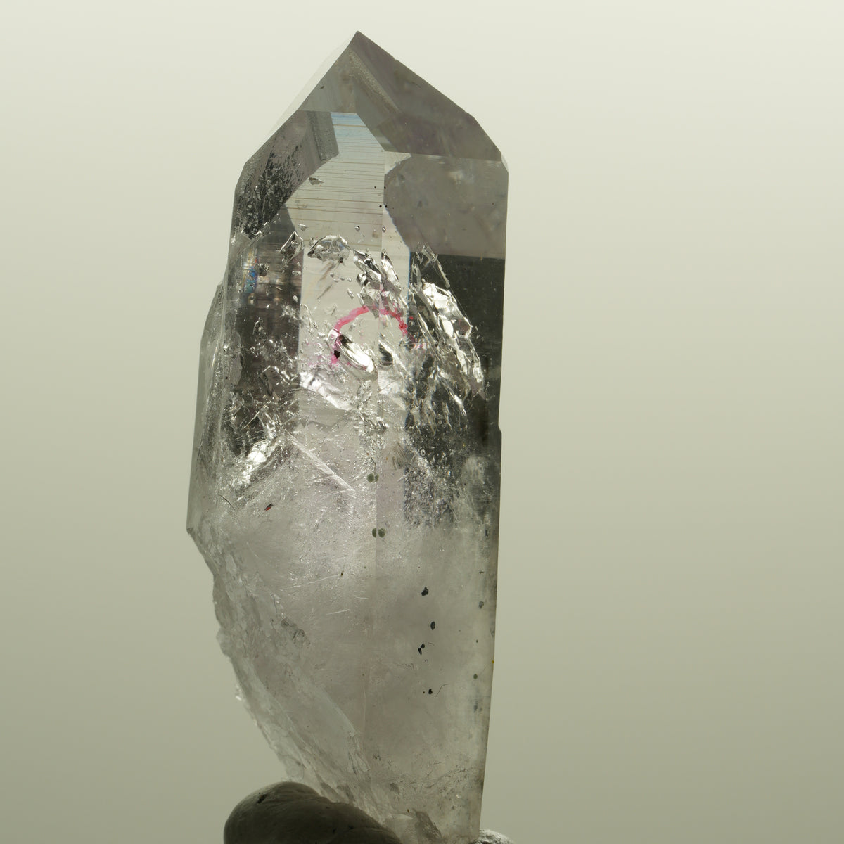 Enhydro Skelett Phantom Amethyst mit Hämatit, 1x Blase Streep Mine, Namibia 54*18*18mm #15145