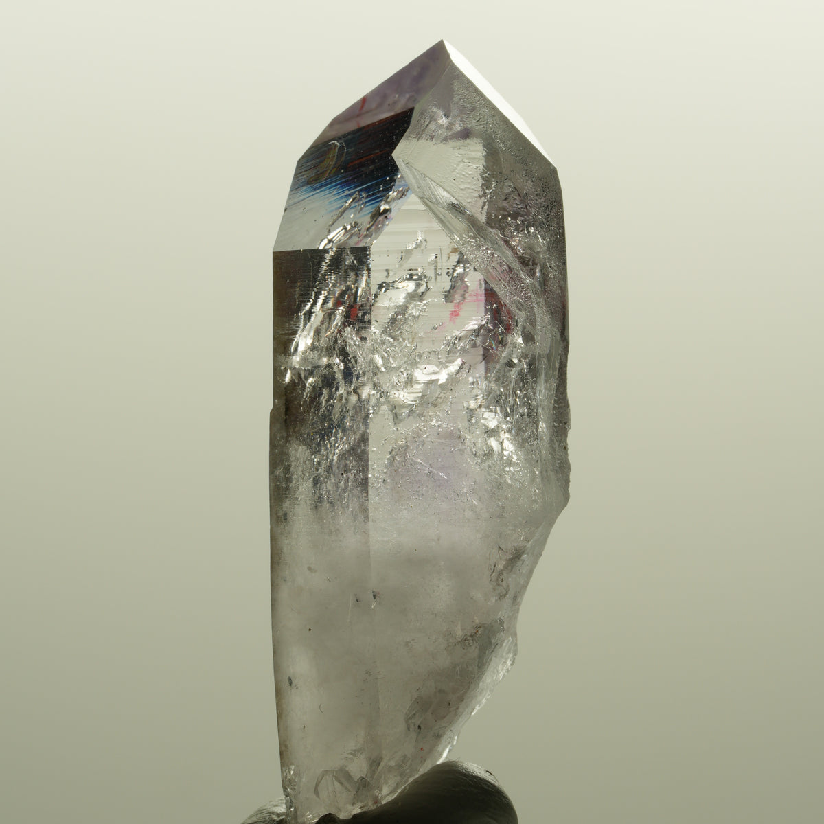 Enhydro Skelett Phantom Amethyst mit Hämatit, 1x Blase Streep Mine, Namibia 54*18*18mm #15145