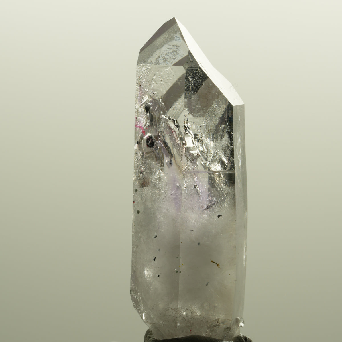 Enhydro Skelett Phantom Amethyst mit Hämatit, 1x Blase Streep Mine, Namibia 54*18*18mm #15145