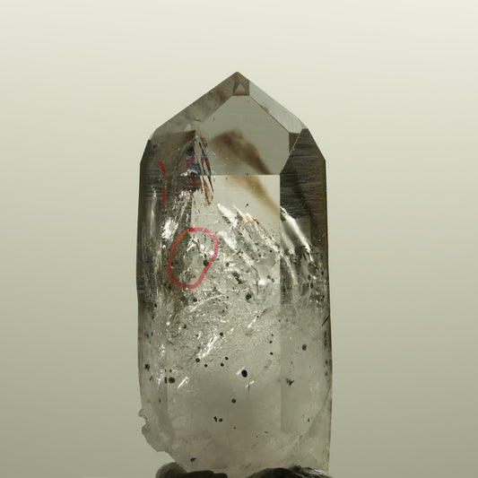 Enhydro Harlekin Lemurian Phantom Amethyst, Epidot 2x Blase Streep Mine Namibia 49*22*19mm #15146