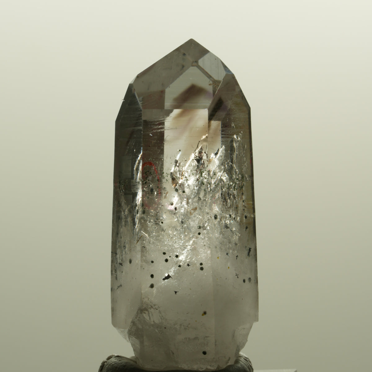 Enhydro Harlekin Lemurian Phantom Amethyst, Epidot 2x Blase Streep Mine Namibia 49*22*19mm #15146