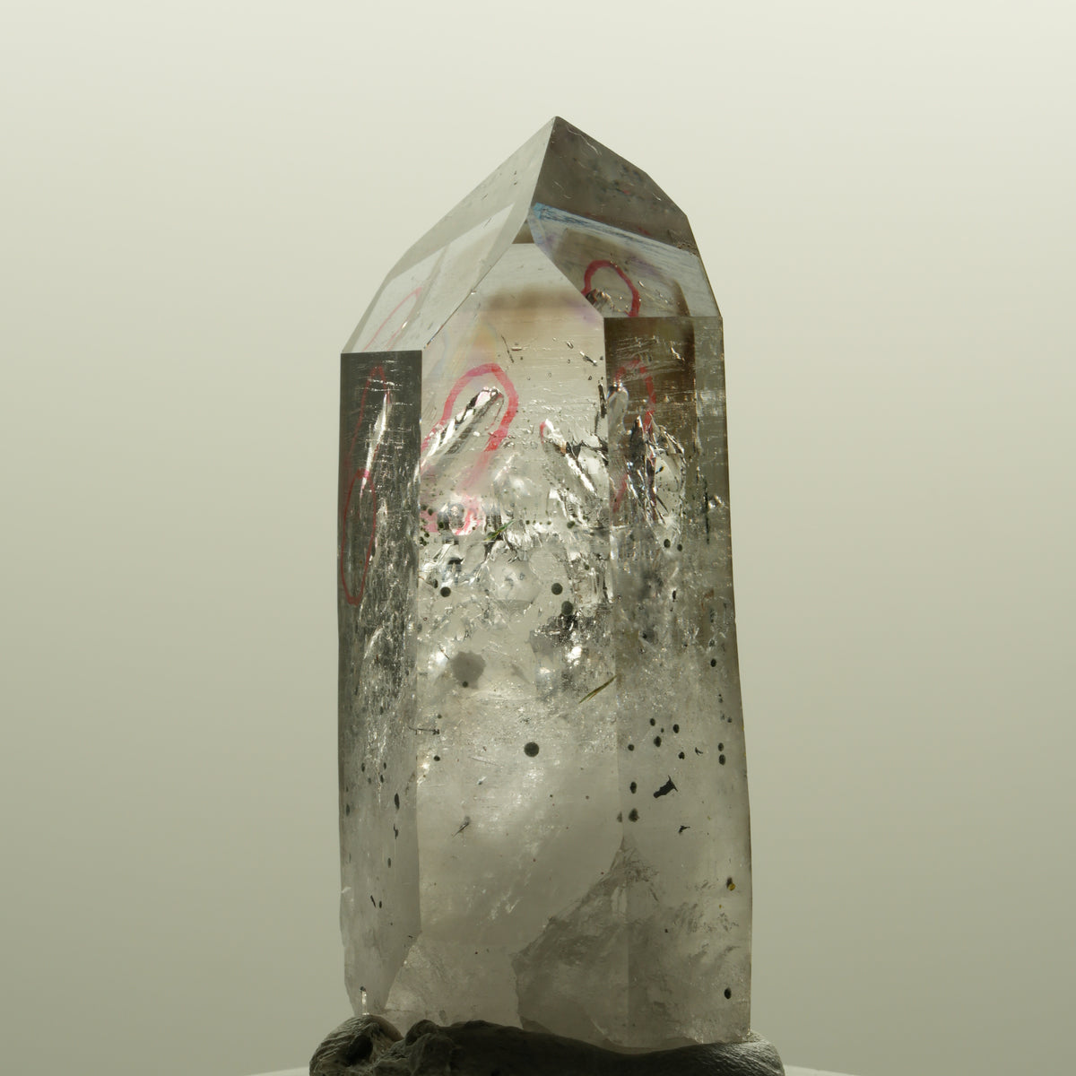 Enhydro Harlekin Lemurian Phantom Amethyst, Epidot 2x Blase Streep Mine Namibia 49*22*19mm #15146