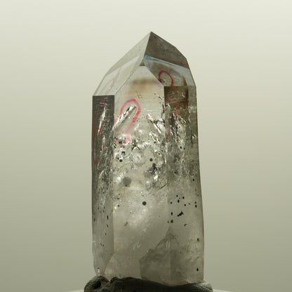 Enhydro Harlekin Lemurian Phantom Amethyst, Epidot 2x Blase Streep Mine Namibia 49*22*19mm #15146