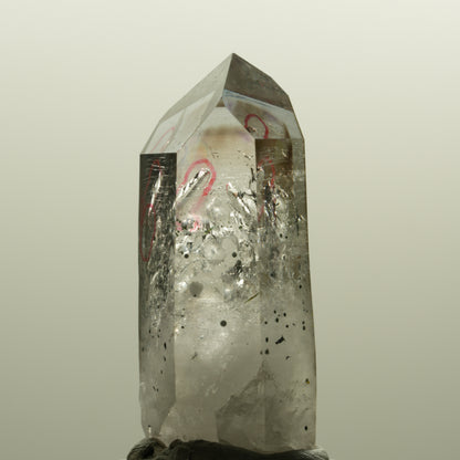 Enhydro Harlekin Lemurian Phantom Amethyst, Epidot 2x Blase Streep Mine Namibia 49*22*19mm #15146