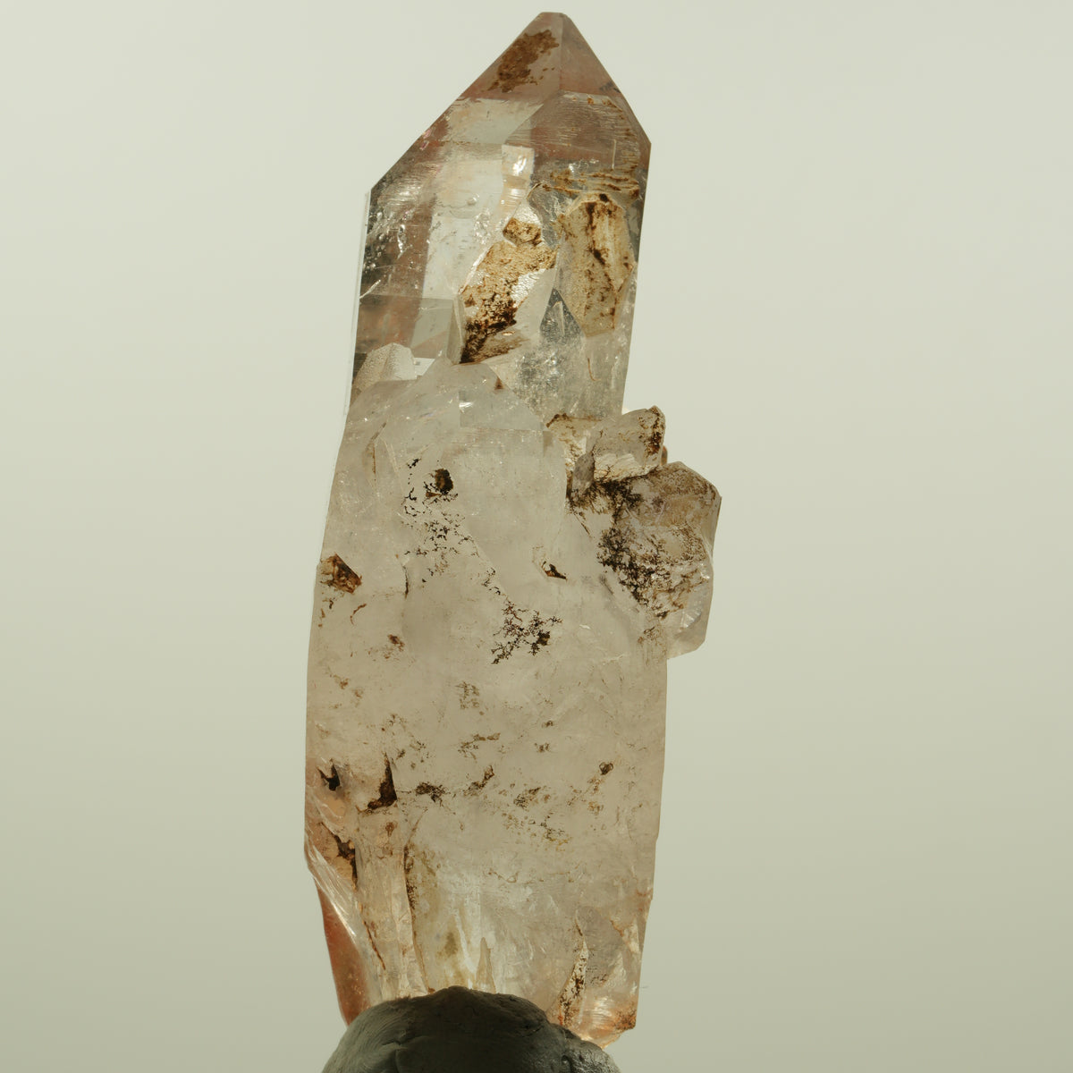 Enhydro Phantom Rauchquarz Skelett Doppelender, 1x Blase Goboboseb, Namibia 80*28*32mm #15151