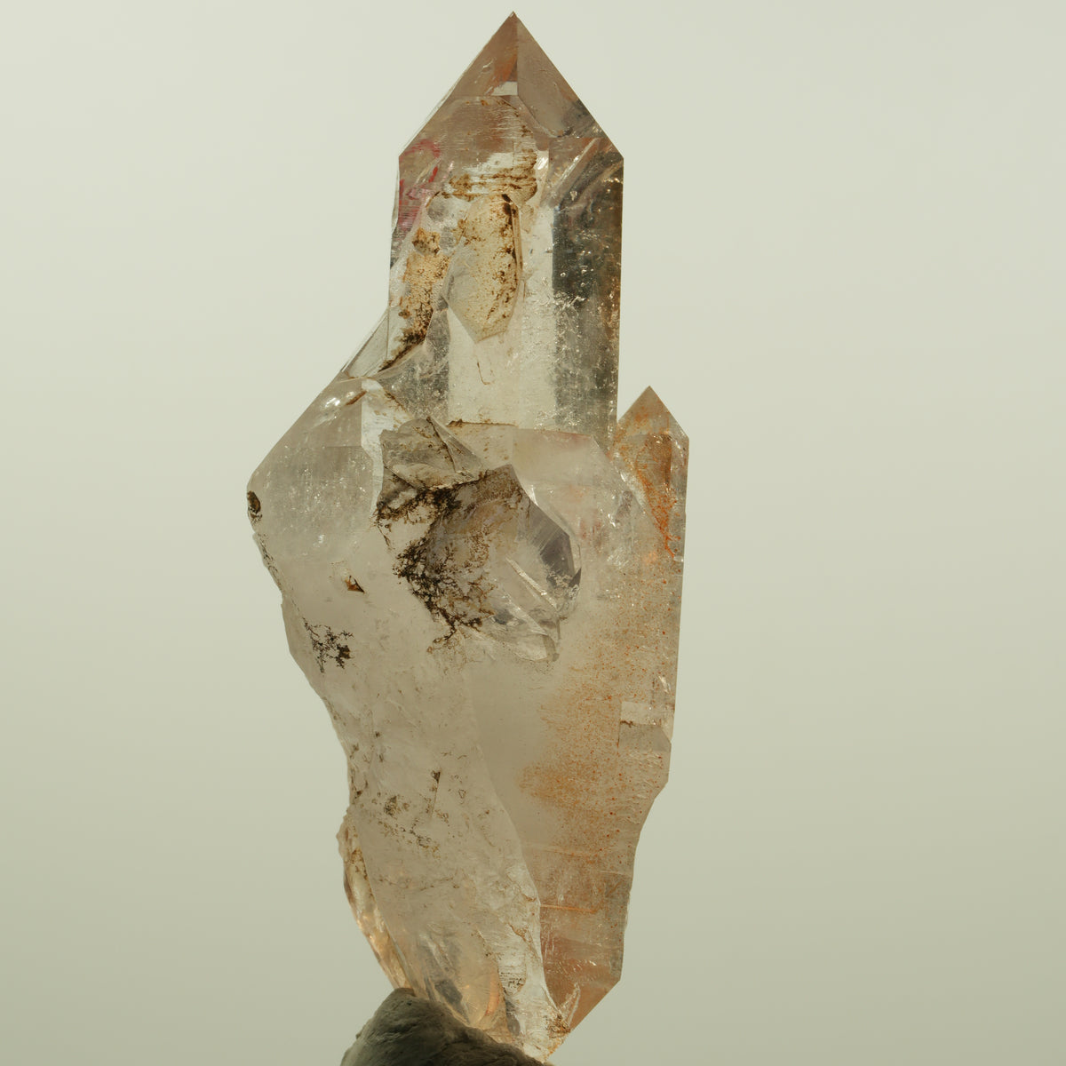 Enhydro Phantom Rauchquarz Skelett Doppelender, 1x Blase Goboboseb, Namibia 80*28*32mm #15151