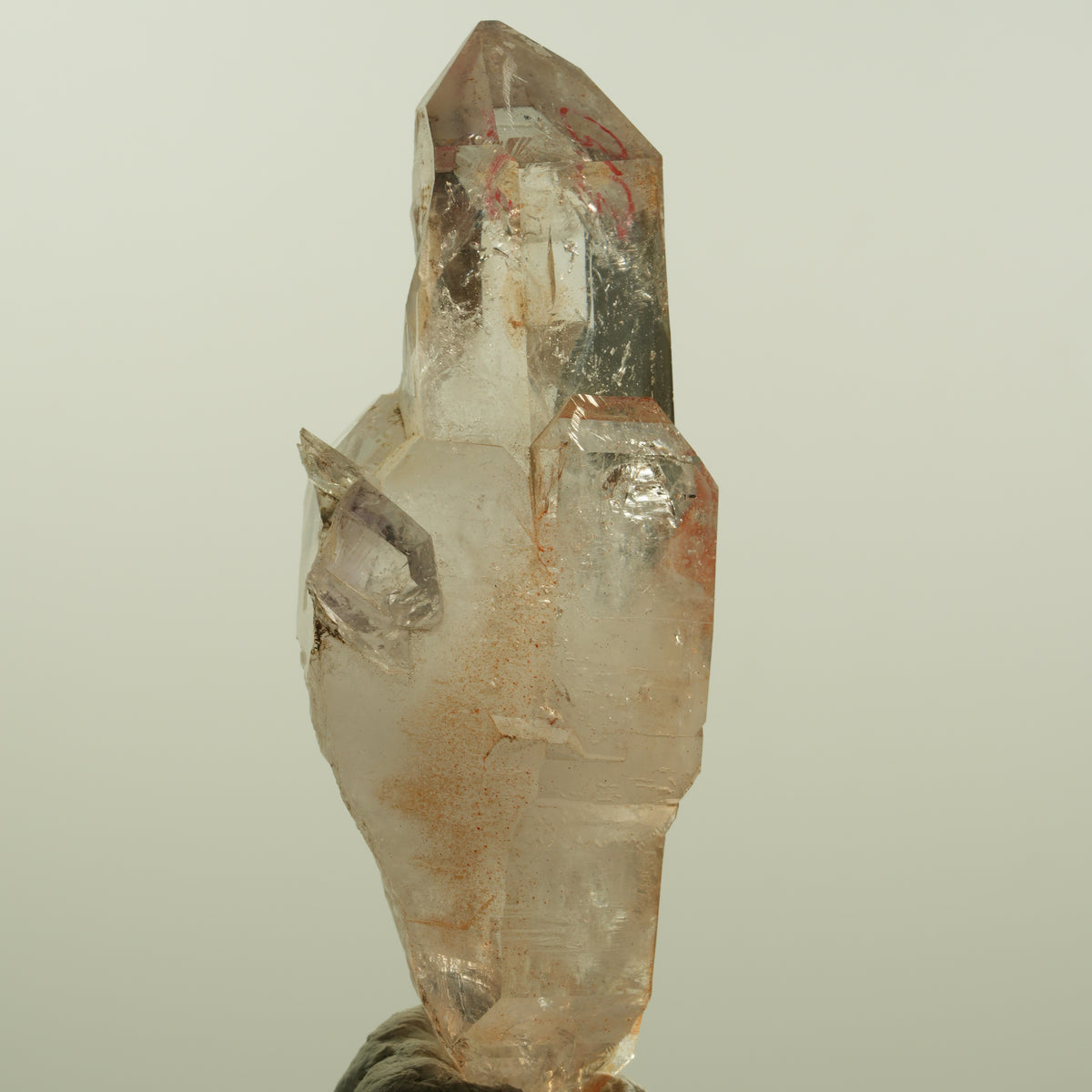 Enhydro Phantom Rauchquarz Skelett Doppelender, 1x Blase Goboboseb, Namibia 80*28*32mm #15151