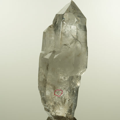 Enhydro Phantom Rauchquarz Skelett Doppelender, 1x Blase Goboboseb, Namibia 101*37*31mm #15152