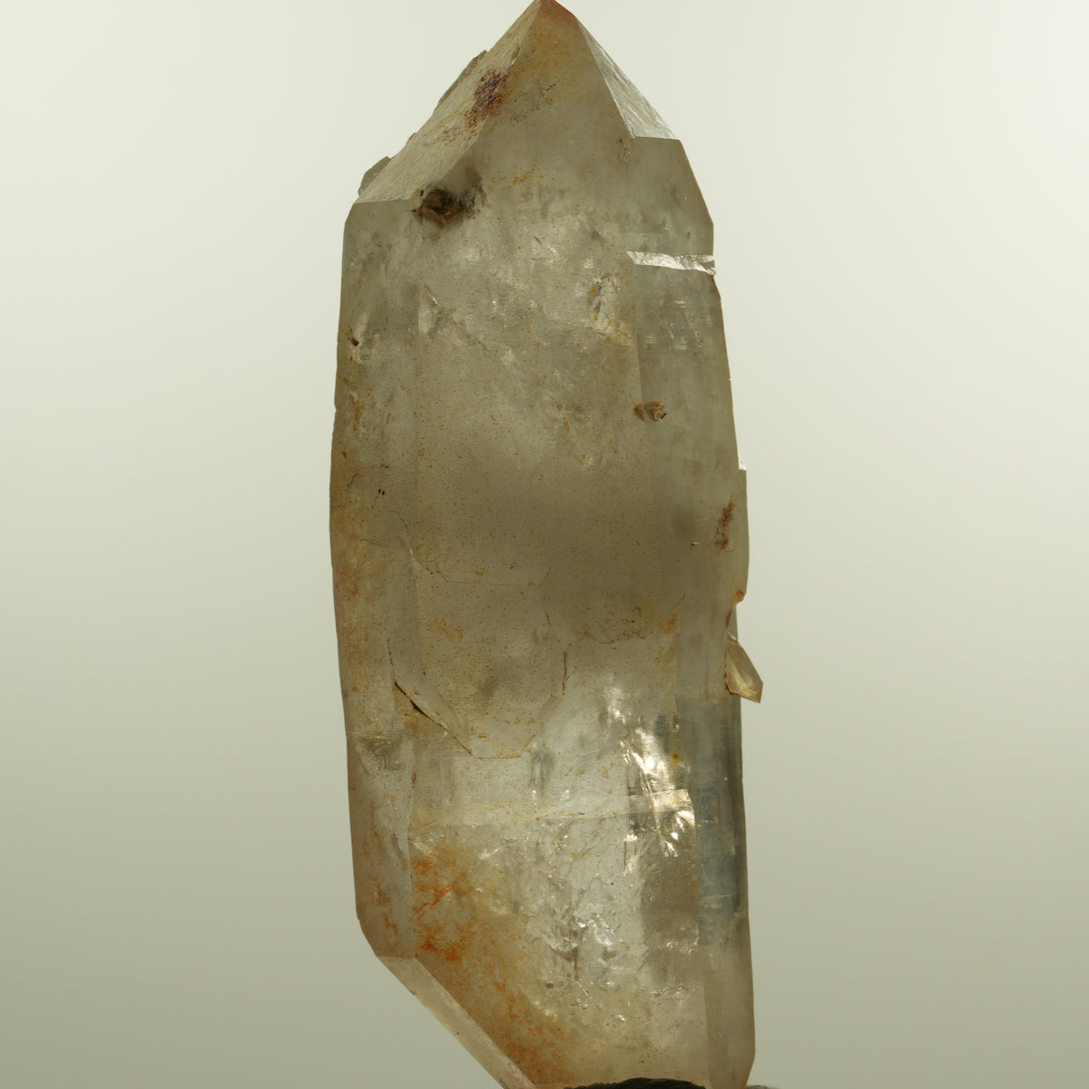 Skelett Phantom Rauchquarz Doppelender Spitze Goboboseb, Namibia 96*31*33mm #15154