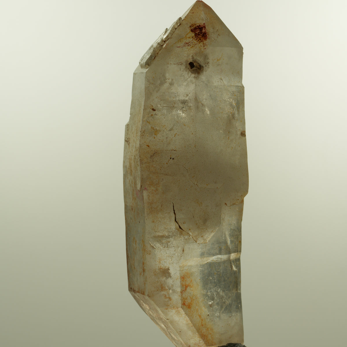 Skelett Phantom Rauchquarz Doppelender Spitze Goboboseb, Namibia 96*31*33mm #15154