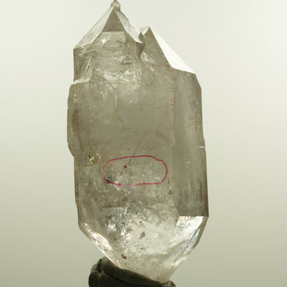 Enhydro Phantom Rauchquarz Skelett Doppelender, 2x Blase Goboboseb, Namibia 102*45*48mm #15155