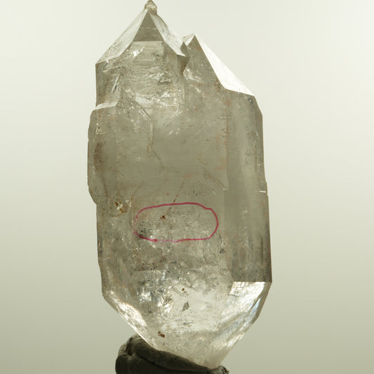 Enhydro Phantom Rauchquarz Skelett Doppelender, 2x Blase Goboboseb, Namibia 102*45*48mm #15155