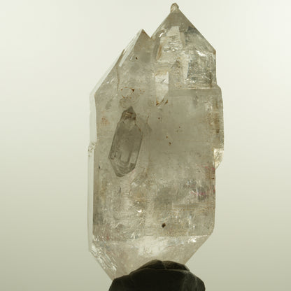 Enhydro Phantom Rauchquarz Skelett Doppelender, 2x Blase Goboboseb, Namibia 102*45*48mm #15155