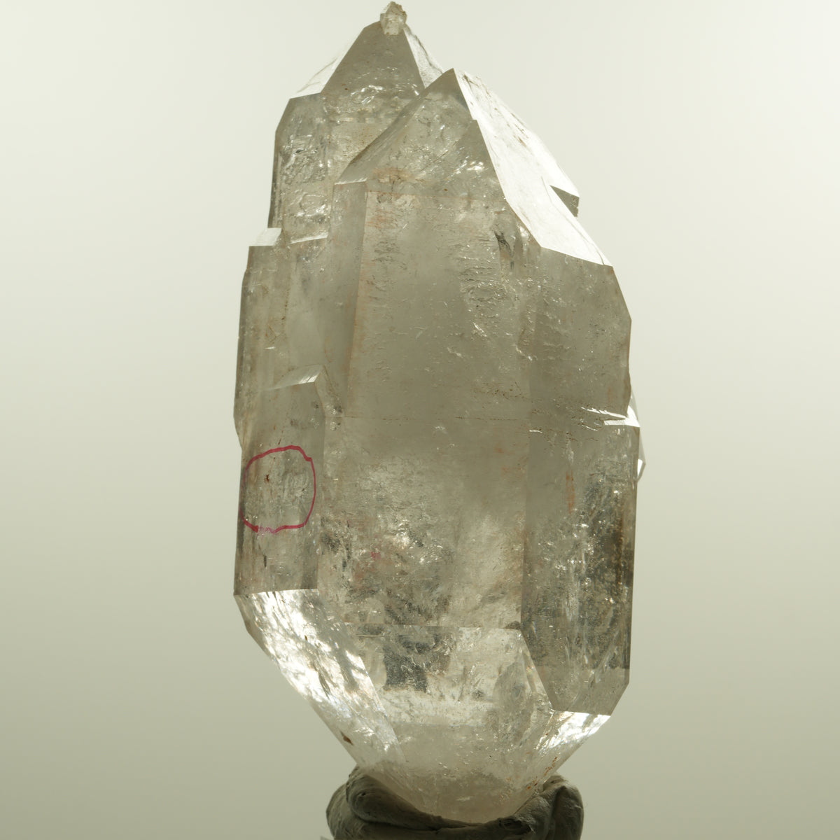 Enhydro Phantom Rauchquarz Skelett Doppelender, 2x Blase Goboboseb, Namibia 102*45*48mm #15155