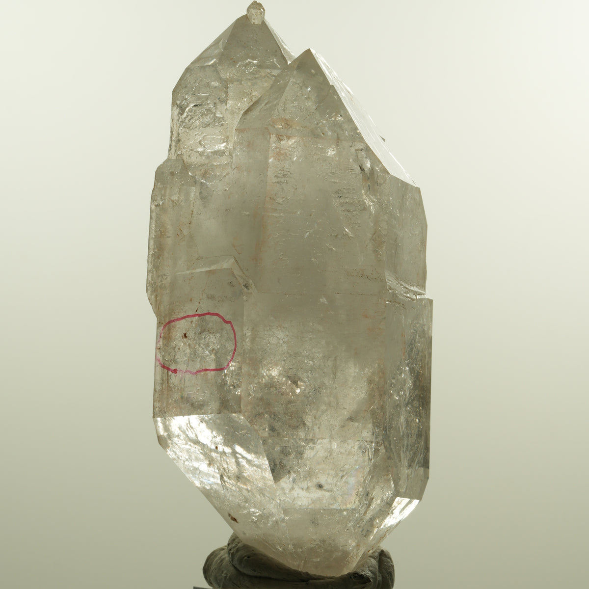 Enhydro Phantom Rauchquarz Skelett Doppelender, 2x Blase Goboboseb, Namibia 102*45*48mm #15155