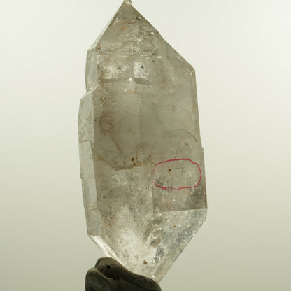 Enhydro Phantom Rauchquarz Skelett Doppelender, 2x Blase Goboboseb, Namibia 102*45*48mm #15155