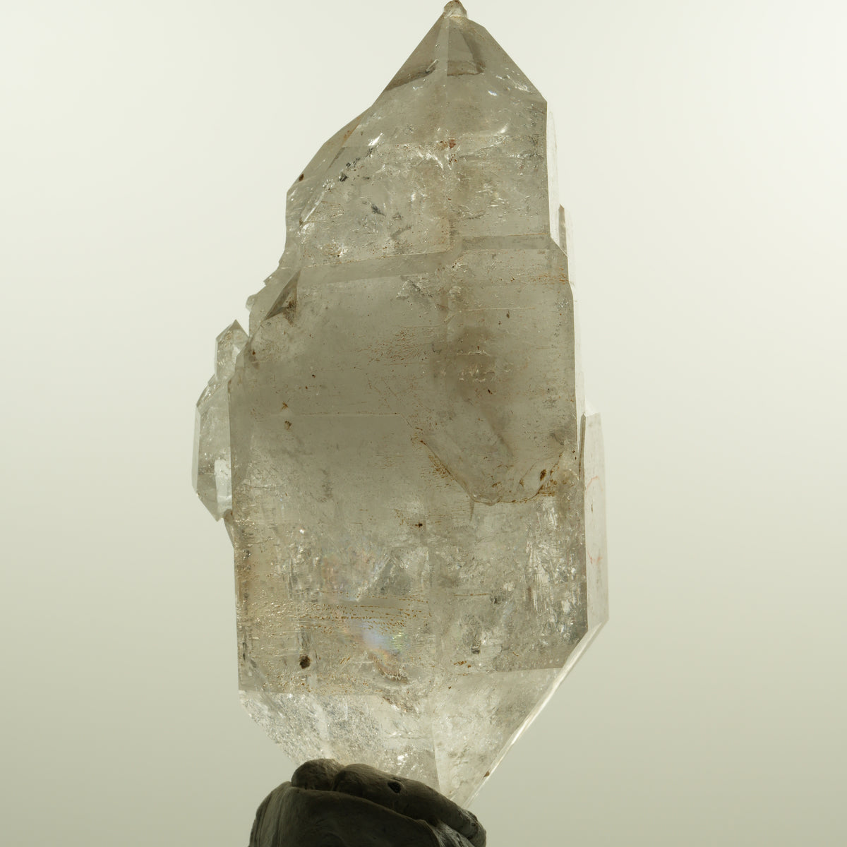 Enhydro Phantom Rauchquarz Skelett Doppelender, 2x Blase Goboboseb, Namibia 102*45*48mm #15155