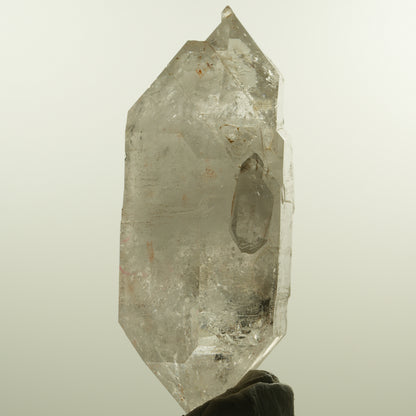 Enhydro Phantom Rauchquarz Skelett Doppelender, 2x Blase Goboboseb, Namibia 102*45*48mm #15155