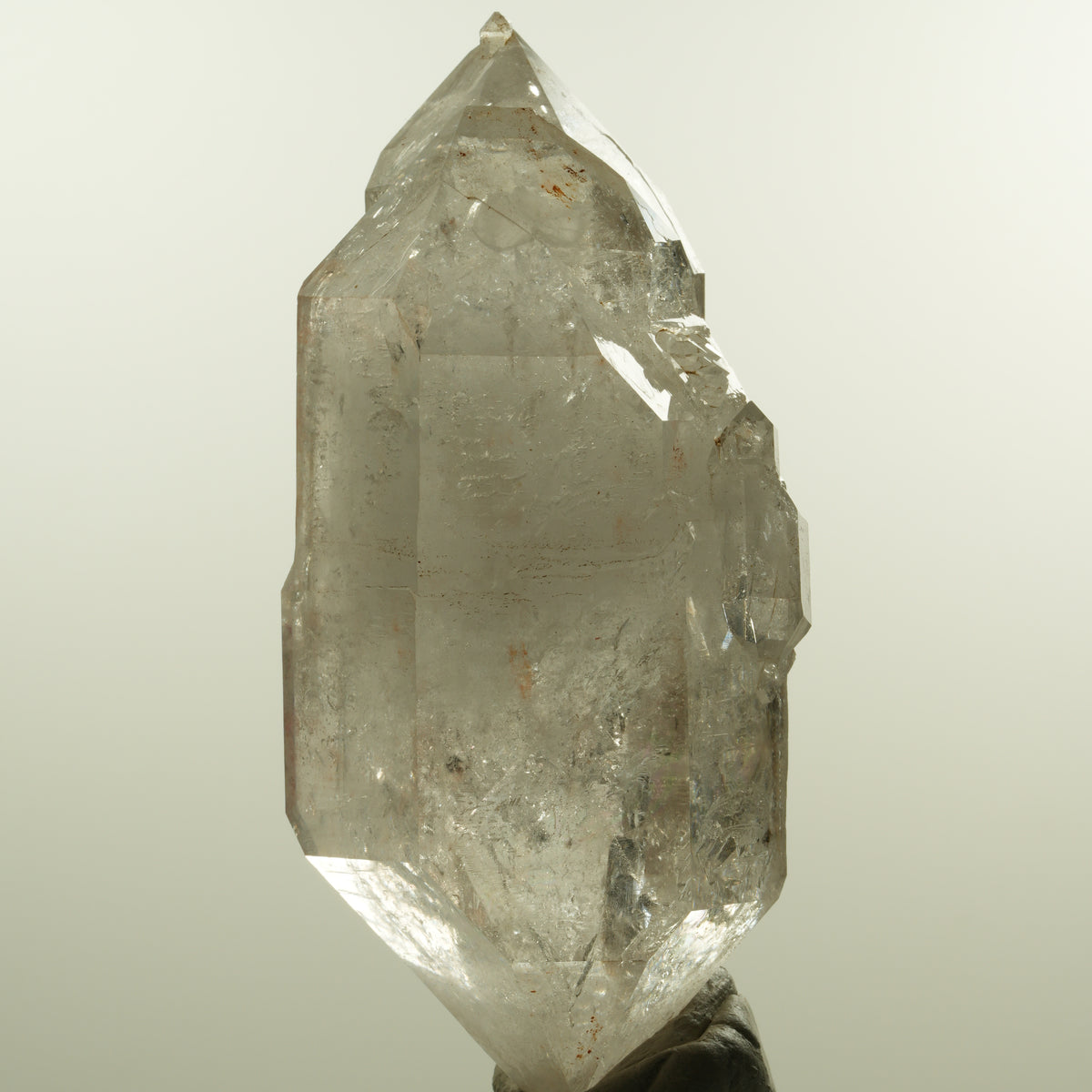 Enhydro Phantom Rauchquarz Skelett Doppelender, 2x Blase Goboboseb, Namibia 102*45*48mm #15155