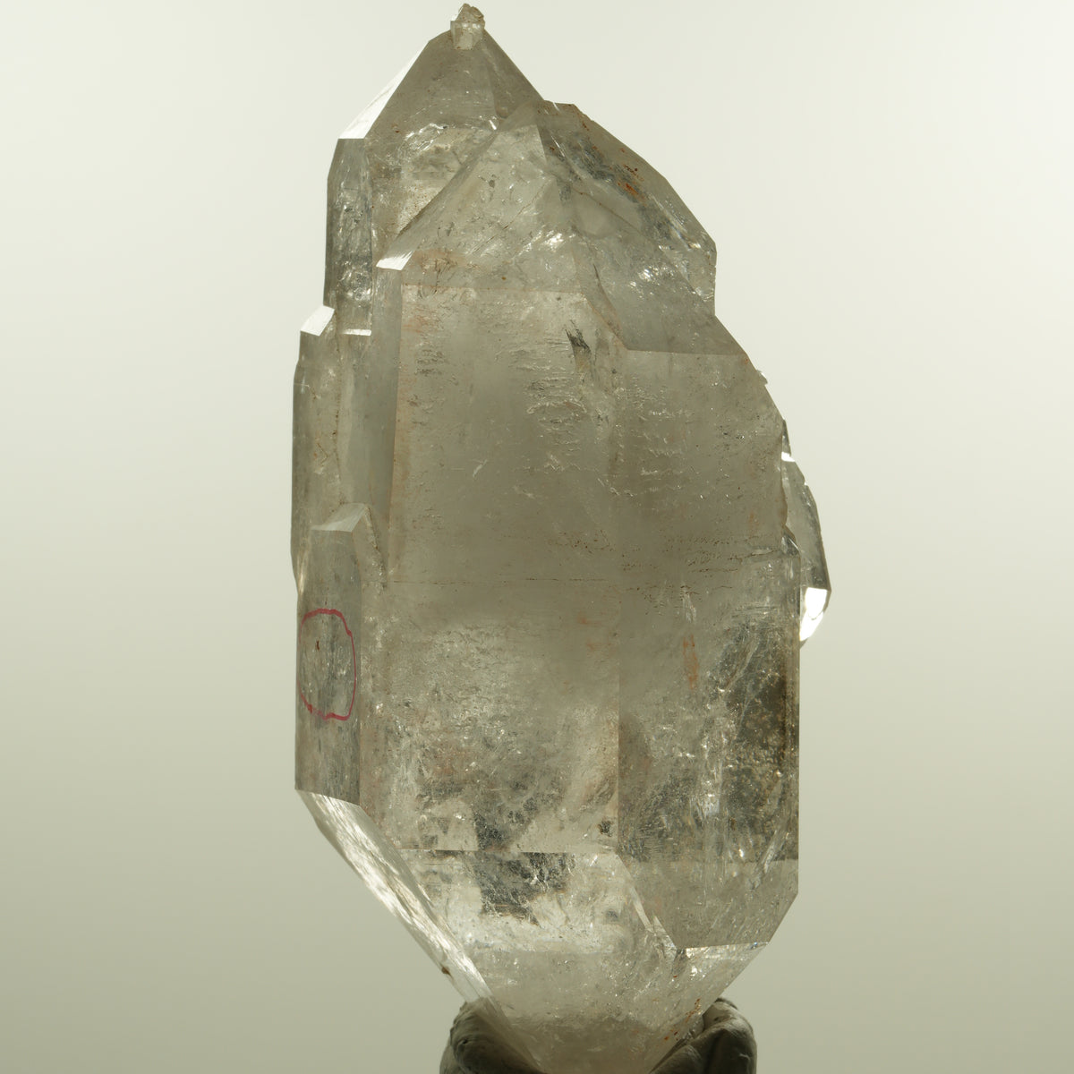 Enhydro Phantom Rauchquarz Skelett Doppelender, 2x Blase Goboboseb, Namibia 102*45*48mm #15155
