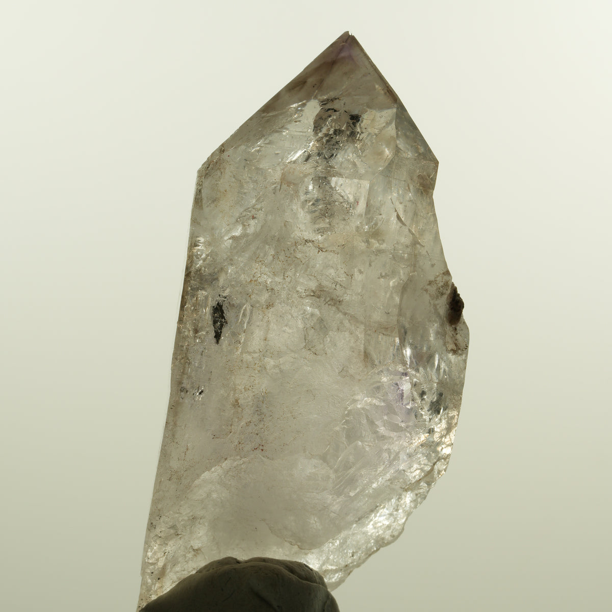 Seltene Skelett Phantom Amethyst Spitze Goboboseb, Namibia 88*44*31mm #15156