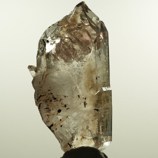 Enhydro Phantom Rauchquarz Skelett Doppelender, 1x Blase Goboboseb, Namibia 105*53*30mm #15160