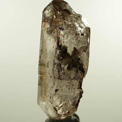 Enhydro Phantom Rauchquarz Skelett Doppelender, 1x Blase Goboboseb, Namibia 105*53*30mm #15160