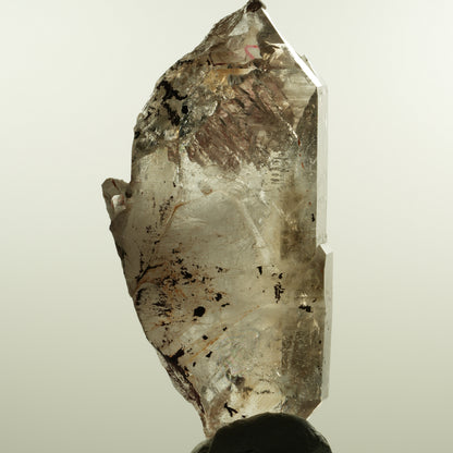 Enhydro Phantom Rauchquarz Skelett Doppelender, 1x Blase Goboboseb, Namibia 105*53*30mm #15160