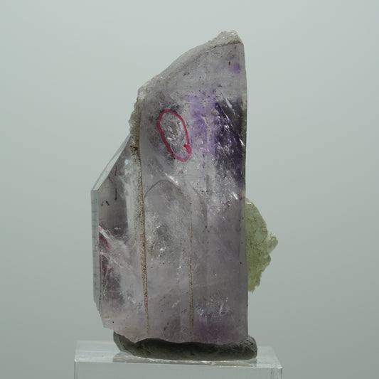 Enhydro Harlekin Phantom Amethyst, Analcim Prehnit 2x Blase Streep Mine Namibia 49*28*22mm #15165