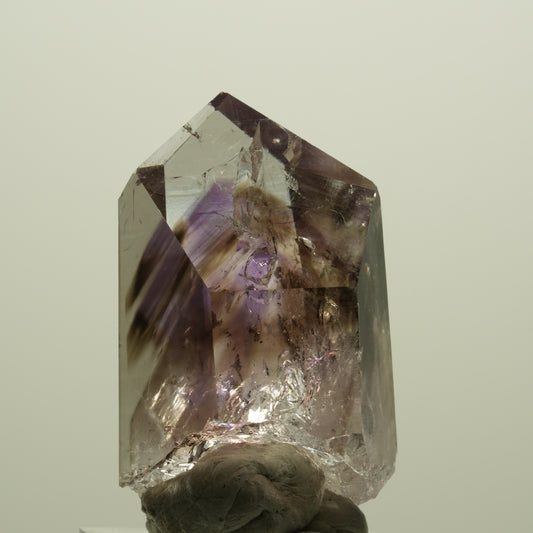 Skelett Phantom Amethyst Spitze mit Prehnit Streep Mine, Namibia 42*27*26mm #15167
