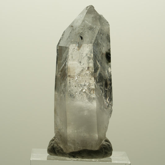 Lemurian Phantom Rauchquarz mit Epidot Streep Mine, Goboboseb Namibia 47*18*14mm #15171