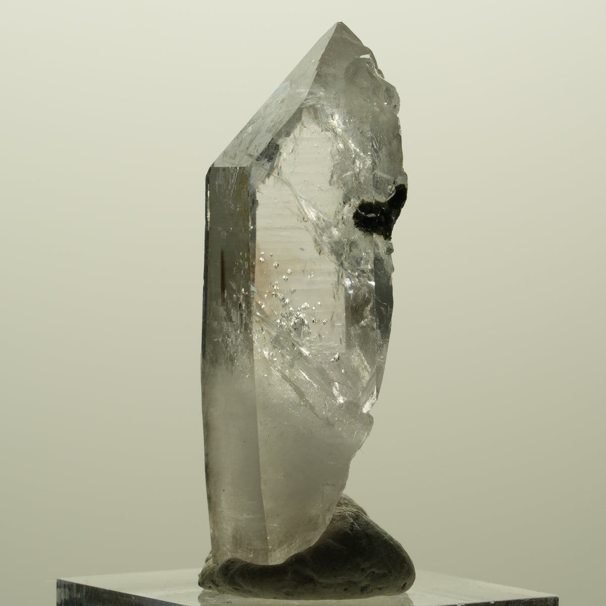 Lemurian Phantom Rauchquarz mit Epidot Streep Mine, Goboboseb Namibia 47*18*14mm #15171