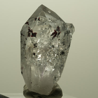 Harlekin Lemurian Skelett Phantom Amethyst, Analcim, Epidot Streep Mine Namibia 41*24*20mm #15173