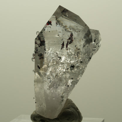 Harlekin Lemurian Skelett Phantom Amethyst, Analcim, Epidot Streep Mine Namibia 41*24*20mm #15173
