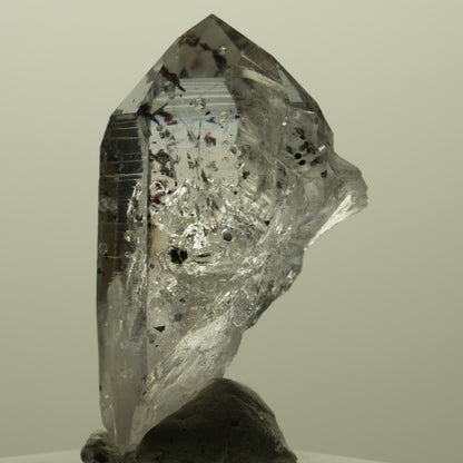 Harlekin Lemurian Skelett Phantom Amethyst, Analcim, Epidot Streep Mine Namibia 41*24*20mm #15173