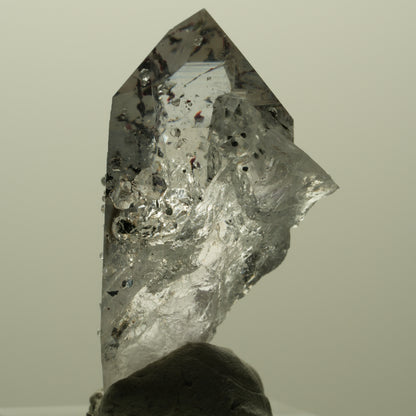 Harlekin Lemurian Skelett Phantom Amethyst, Analcim, Epidot Streep Mine Namibia 41*24*20mm #15173