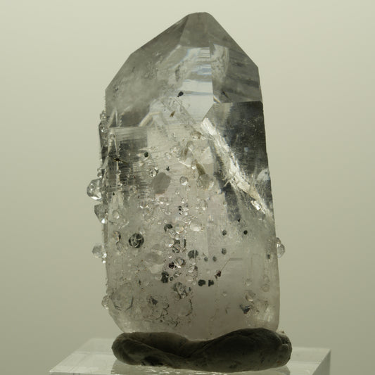 Harlekin Lemurian Phantom Amethyst mit Analcim Streep Mine, Namibia 41*26*18mm #15174