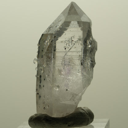 Harlekin Lemurian Phantom Amethyst mit Analcim Streep Mine, Namibia 41*26*18mm #15174