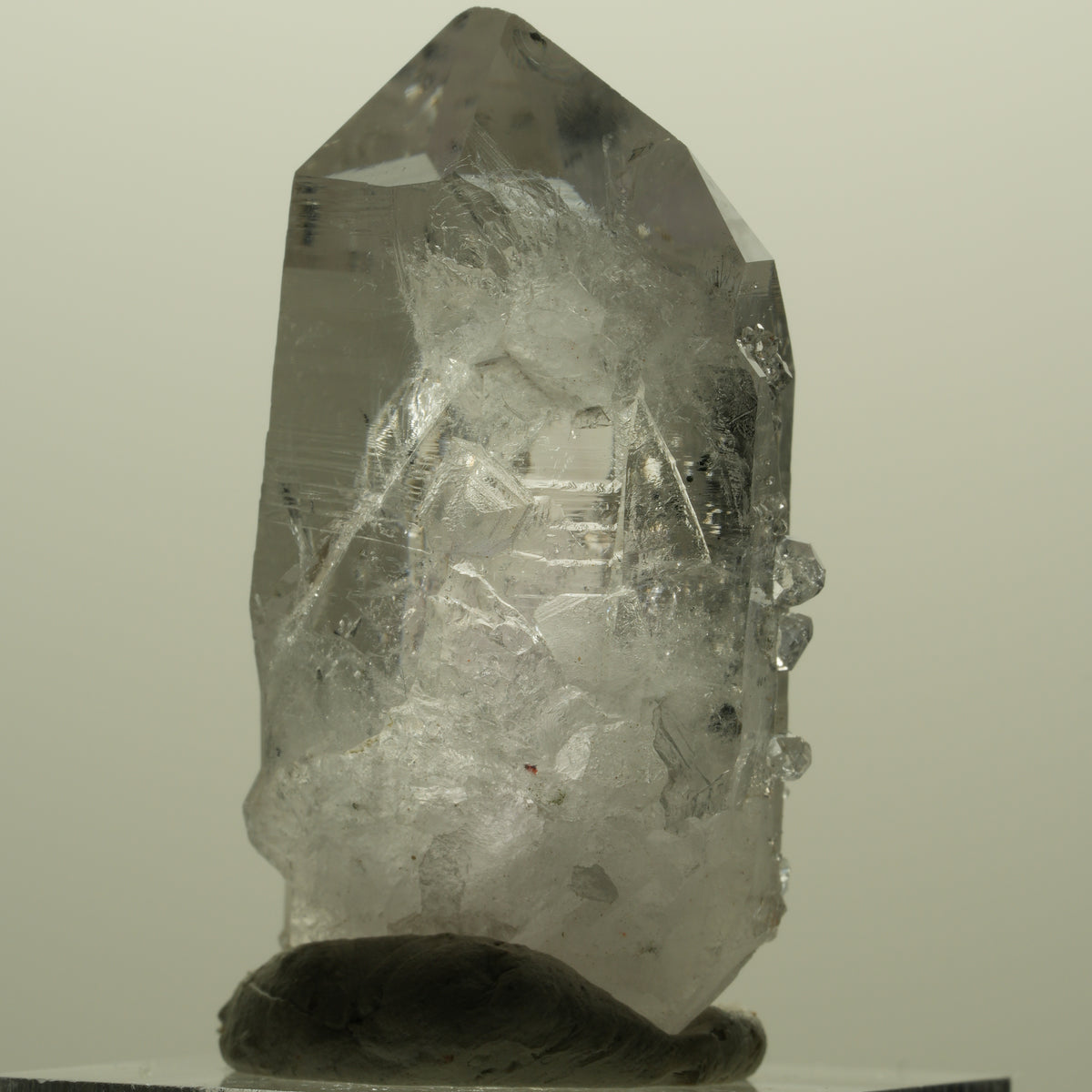 Harlekin Lemurian Phantom Amethyst mit Analcim Streep Mine, Namibia 41*26*18mm #15174