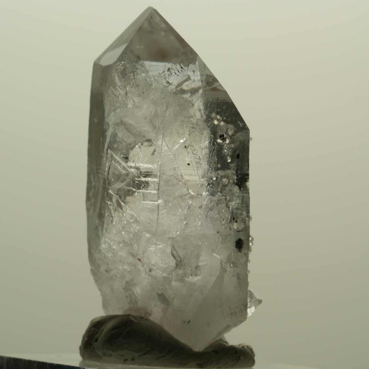 Harlekin Lemurian Phantom Amethyst mit Analcim Streep Mine, Namibia 41*26*18mm #15174