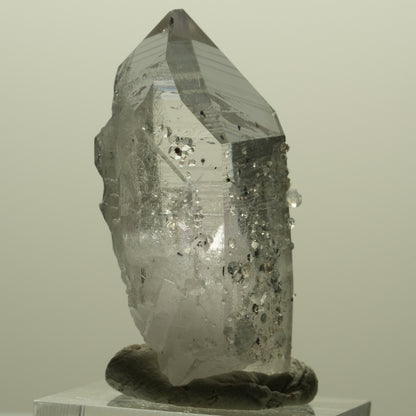 Harlekin Lemurian Phantom Amethyst mit Analcim Streep Mine, Namibia 41*26*18mm #15174