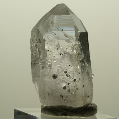 Harlekin Lemurian Phantom Amethyst mit Analcim Streep Mine, Namibia 41*26*18mm #15174