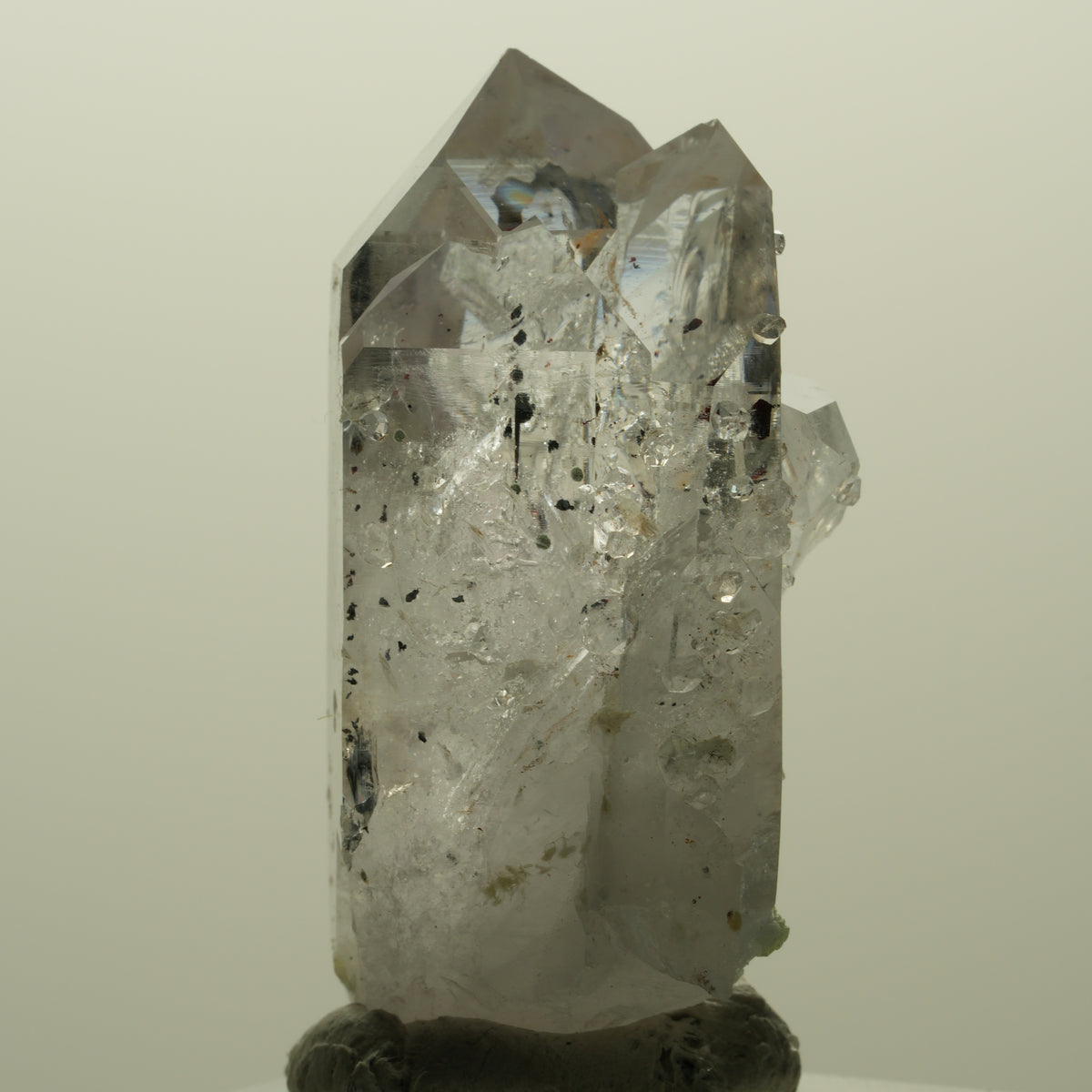 Harlekin Lemurian Skelett Phantom Amethyst Analcim Prehnit Streep Mine Namibia 42*25*22mm #15175
