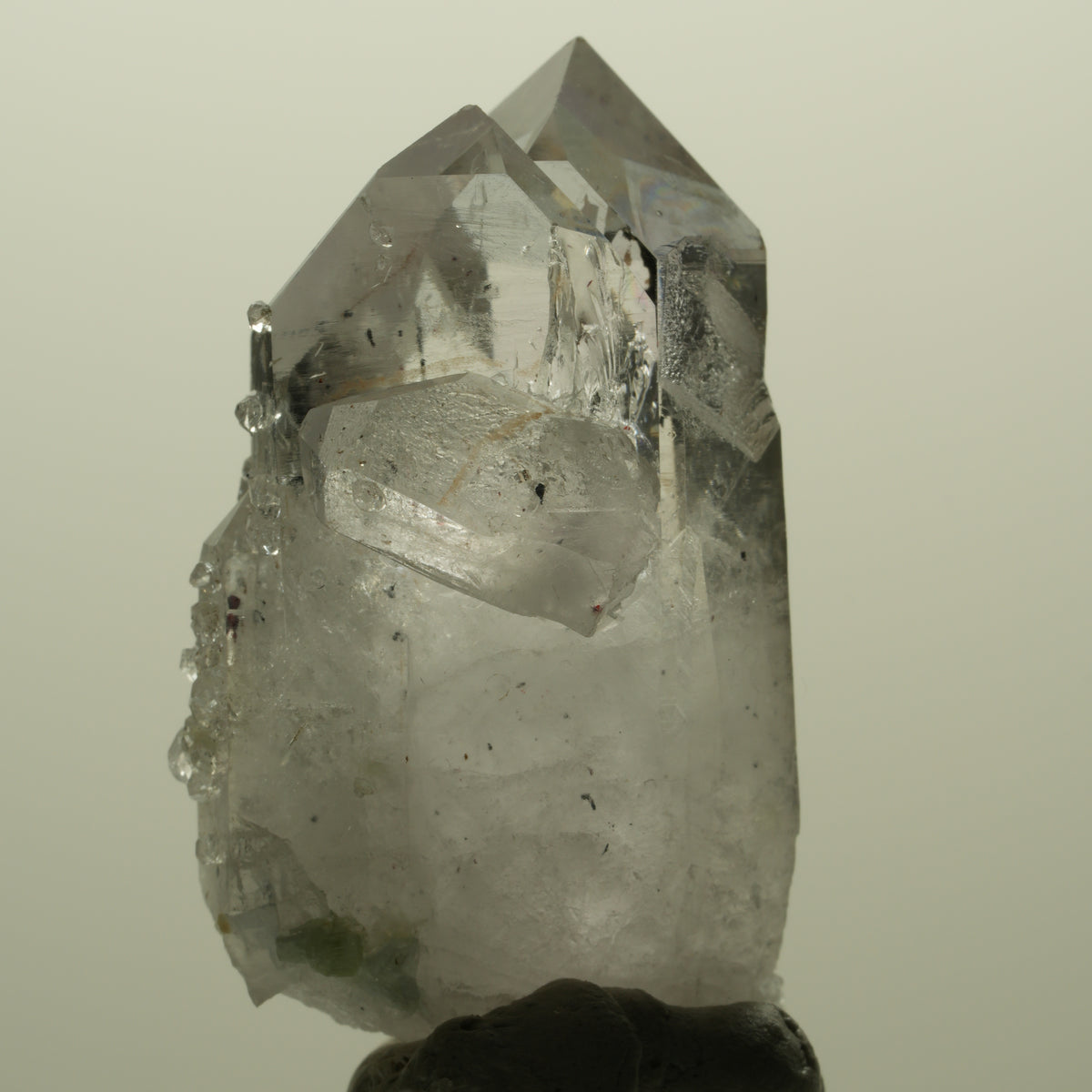 Harlekin Lemurian Skelett Phantom Amethyst Analcim Prehnit Streep Mine Namibia 42*25*22mm #15175